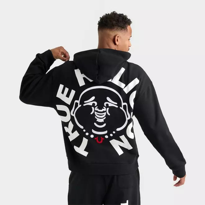 Men's True Religion Buddha Face Fleece Pullover Hoodie