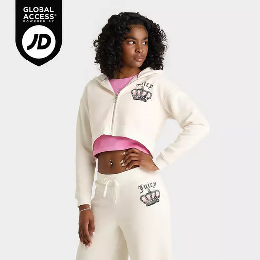 Women's Juicy Couture Crown Fleece Full-Zip Hoodie