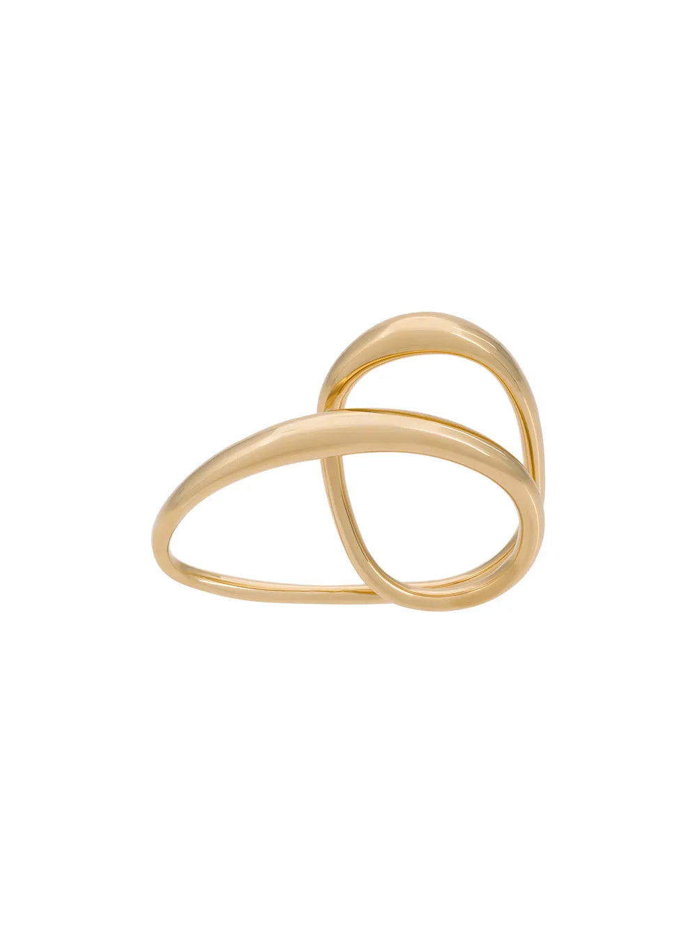 Charlotte Chesnais Heart two finger gold plated ring