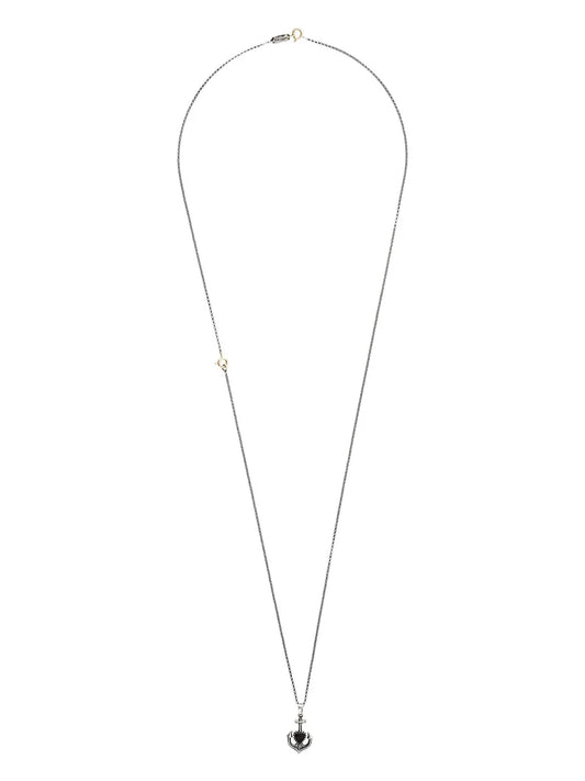 Ugo Cacciatori heart and anchor pendant necklace