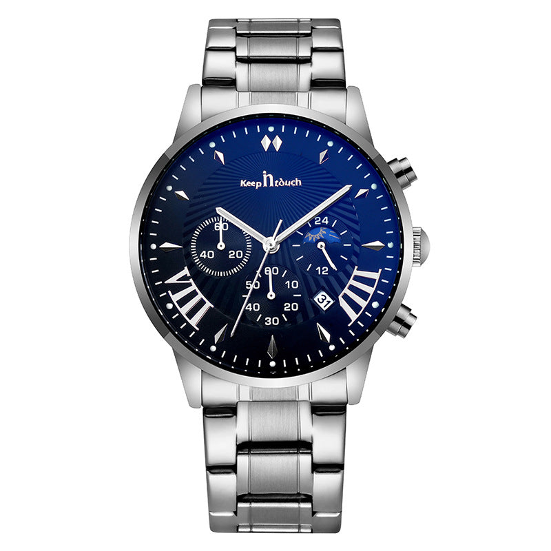 Multifunctional Business Men's Watch Luminous Waterproof Six-pin