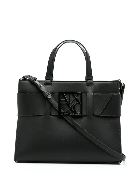 Armani Exchange logo belt strap tote bag