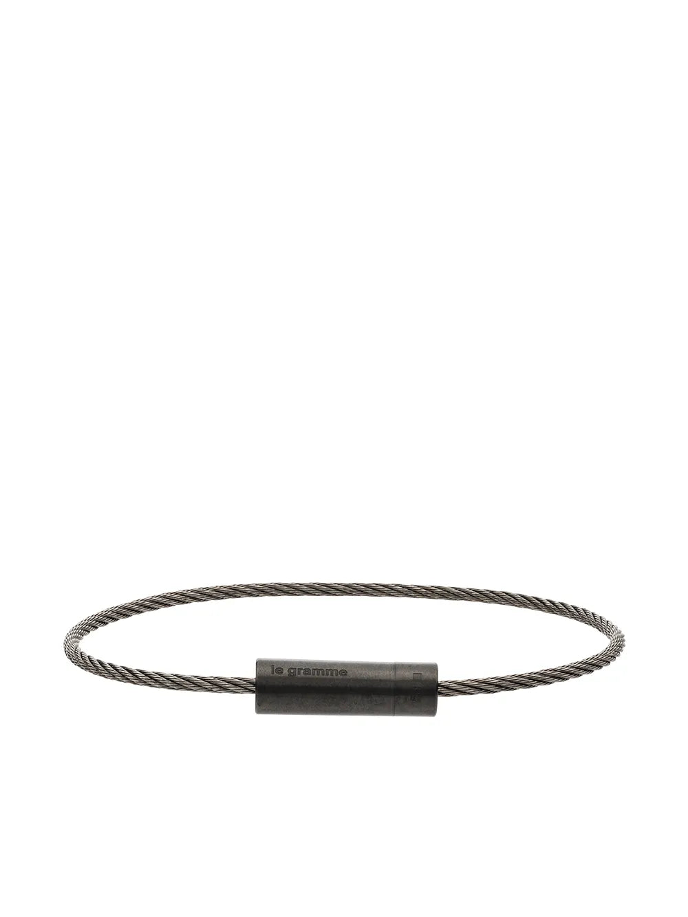 Le Gramme Le 5g brushed ceramic cable bracelet
