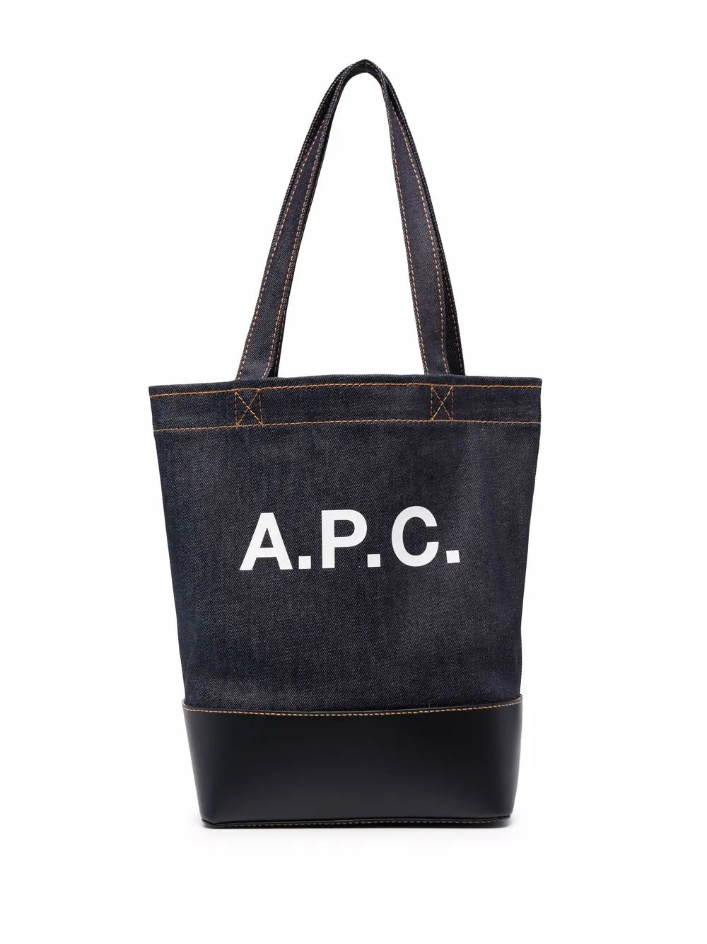A.P.C. denim logo tote bag
