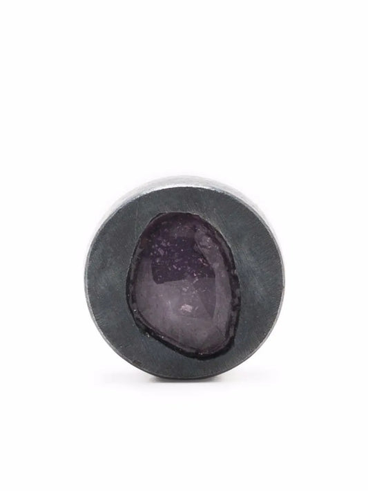 Parts of Four ruby stud earring