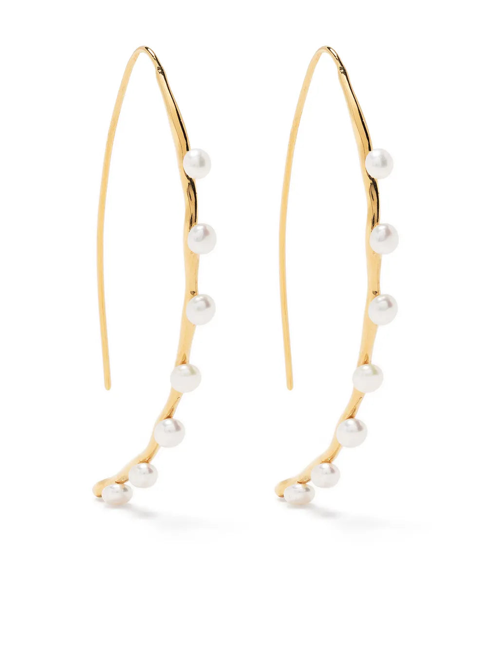 DOWER AND HALL Waterfall pearl drop earring