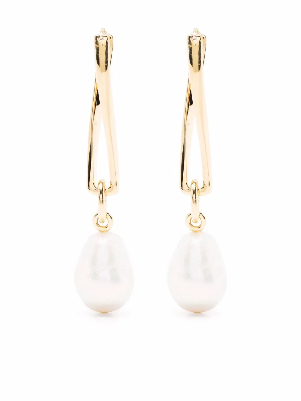 Missoma baroque pearl twist drop earrings