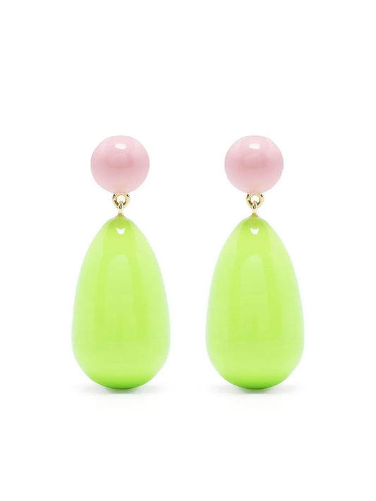 Eshvi drop enamel earrings