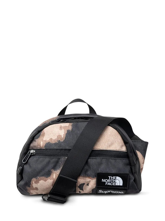 Supreme x The North Face Roo II bleached denim print bag