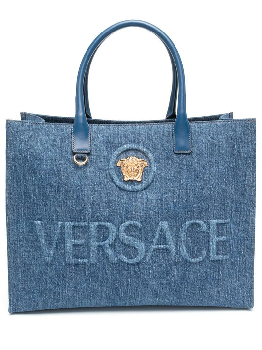 Versace Medusa denim tote bag