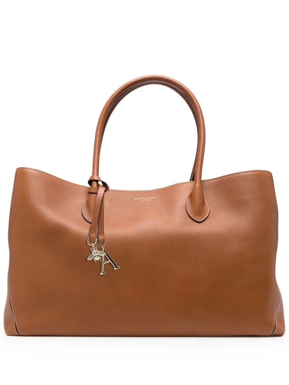 Aspinal Of London logo print leather tote bag