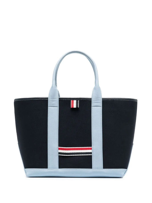 Thom Browne RWB stripe canvas tote bag