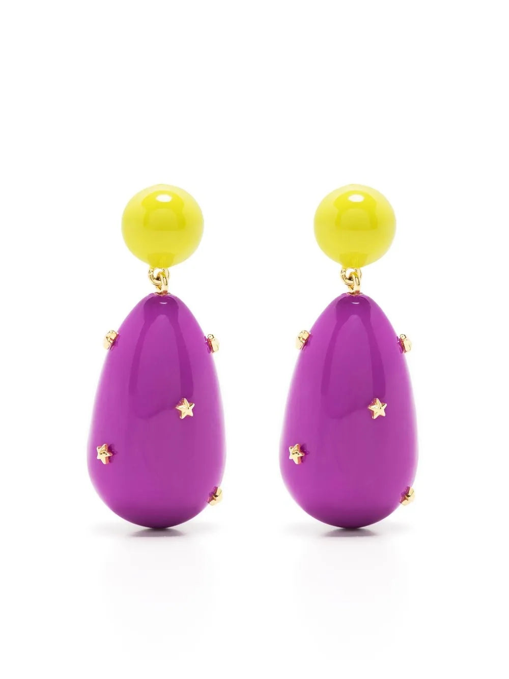Eshvi two tone drop earrings