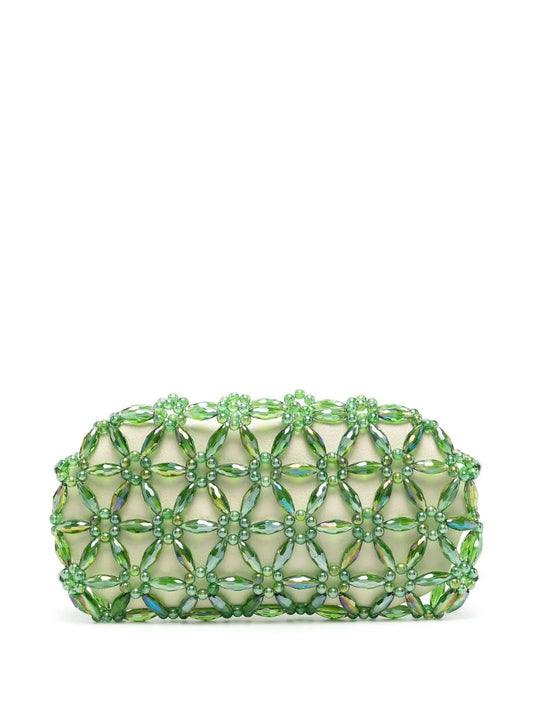 0711 bead embellished design clutch bag