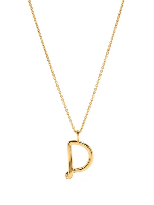 Missoma Curly Molten initial pendant necklace