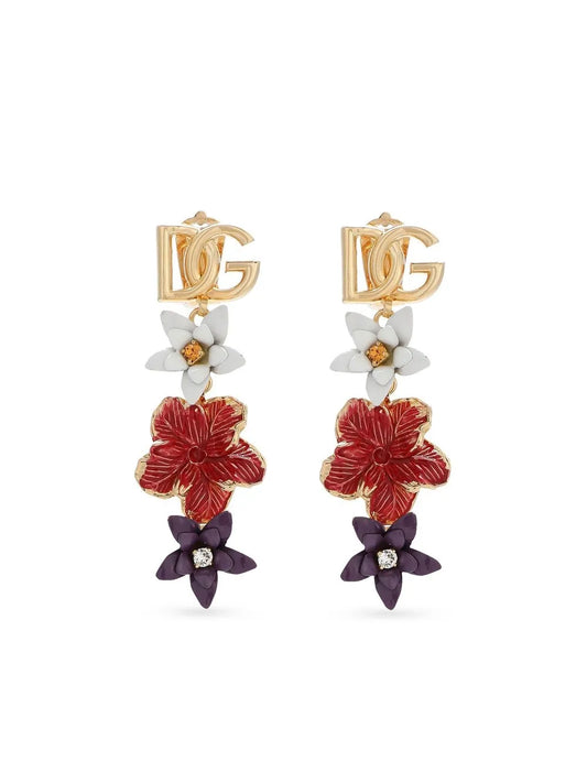 Dolce & Gabbana logo detail drop earrings