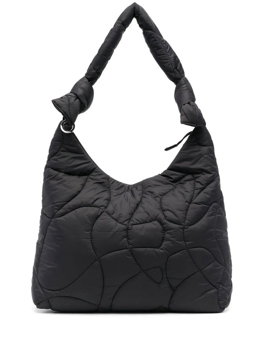 Ash asymmetric quilted design shoulder bag