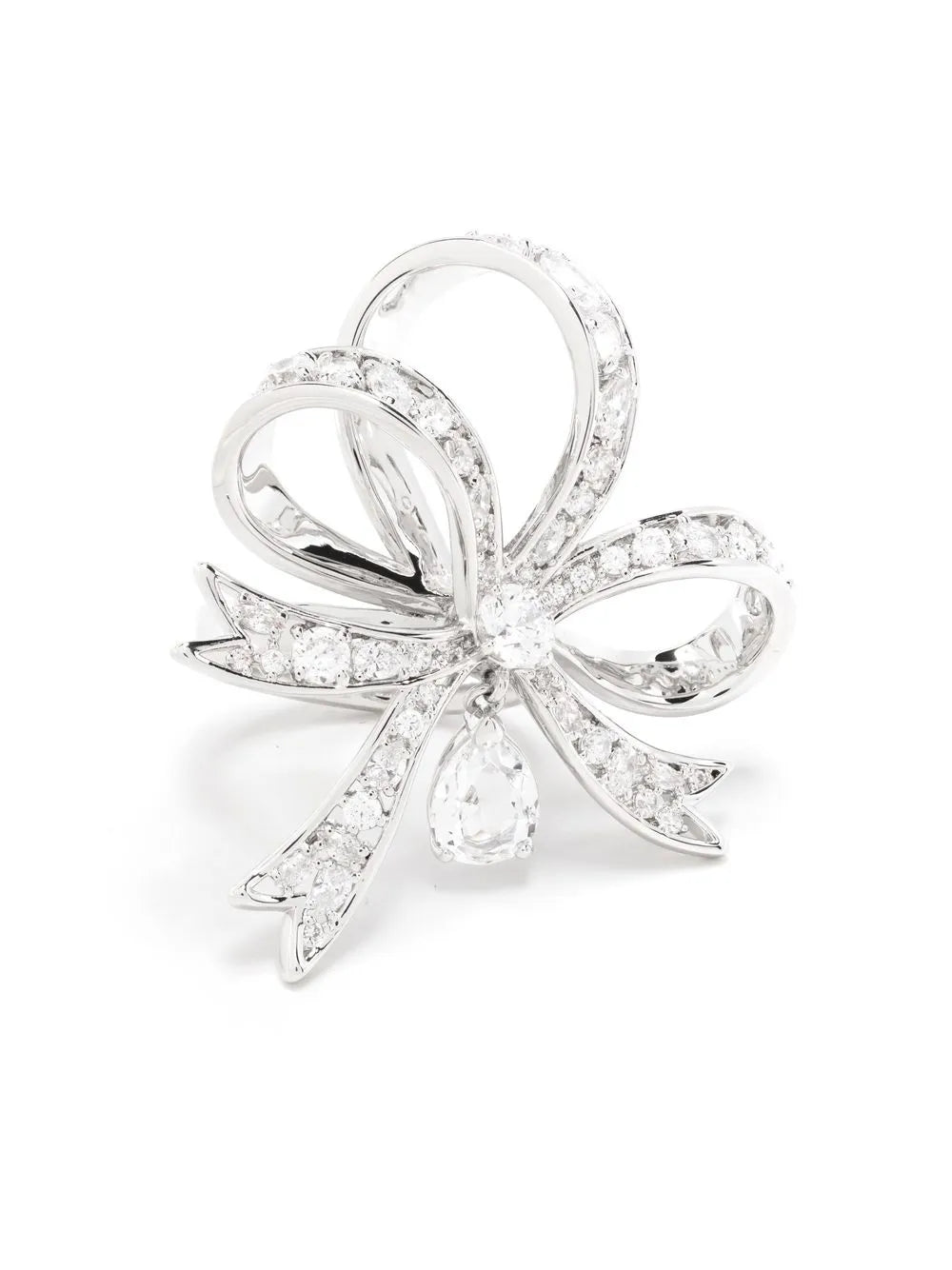 Swarovski Volta bow large cocktail ring