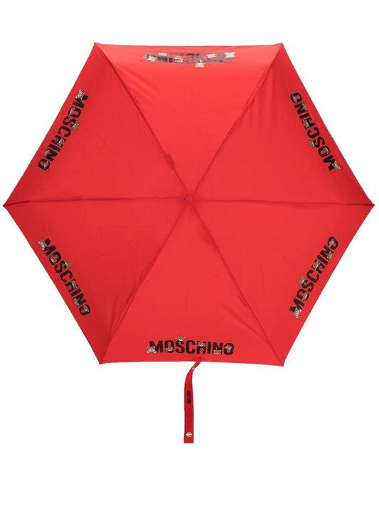 Moschino logo print umbrella