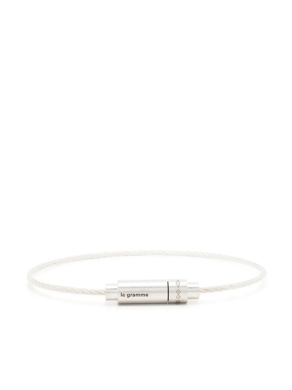 Le Gramme 9g cable triptych bracelet