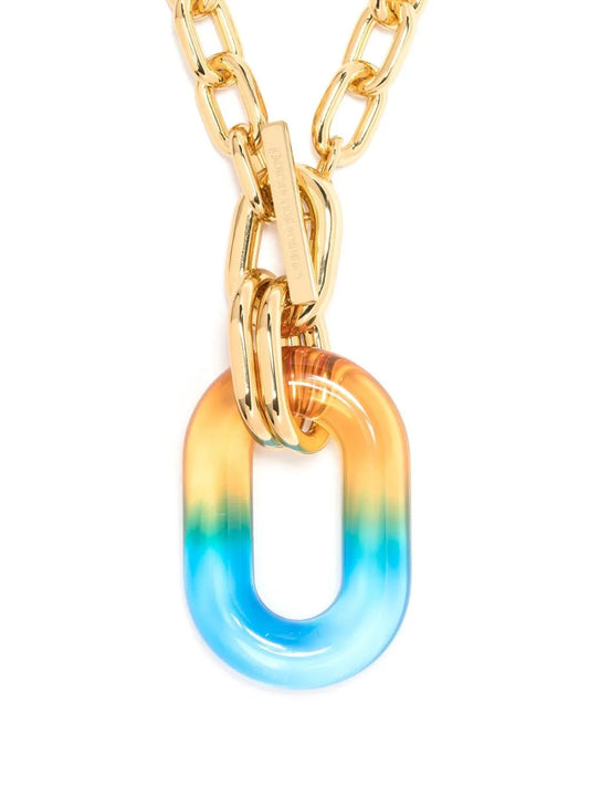 Rabanne chain link pendant necklace