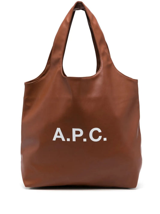 A.P.C. logo print tote bag