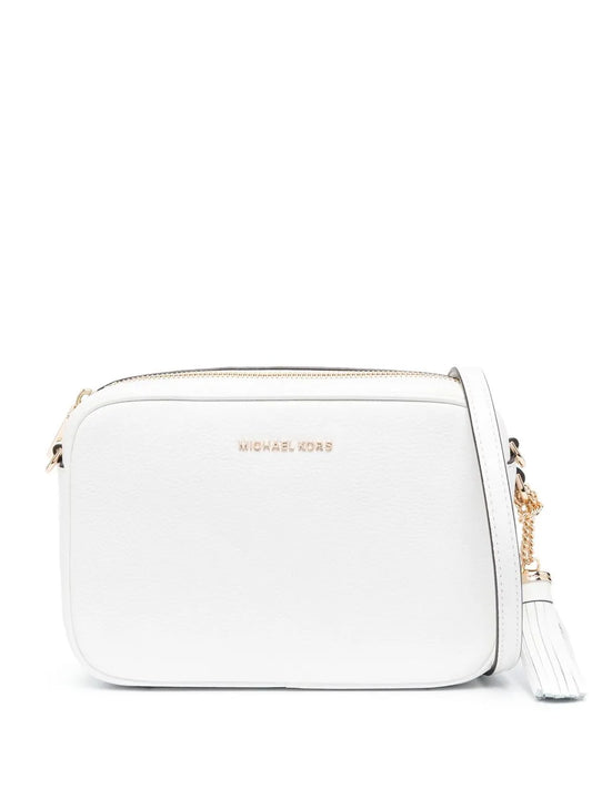 Michael Kors logo plaque zip up satchel bag