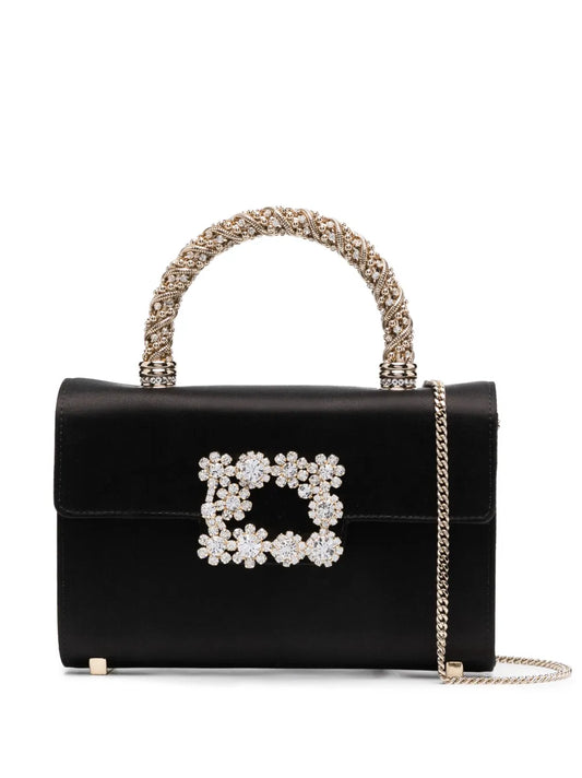 Roger Vivier crystal flower crossbody bag