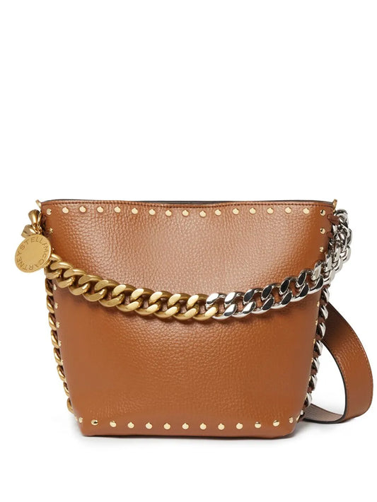 Stella McCartney Frayme studded bucket bag