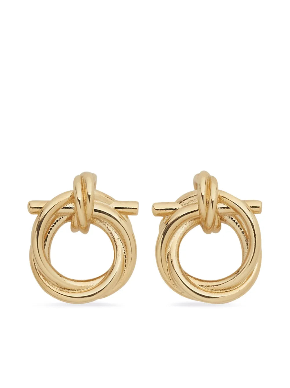 Ferragamo Gancini twisted hoop earrings