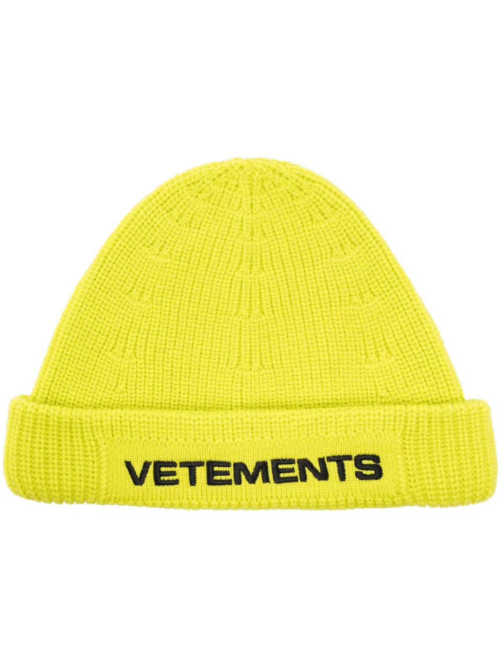 VETEMENTS logo embroidered merino beanie