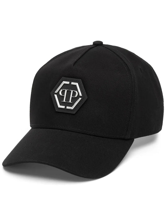 Philipp Plein logo plaque cotton baseball cap