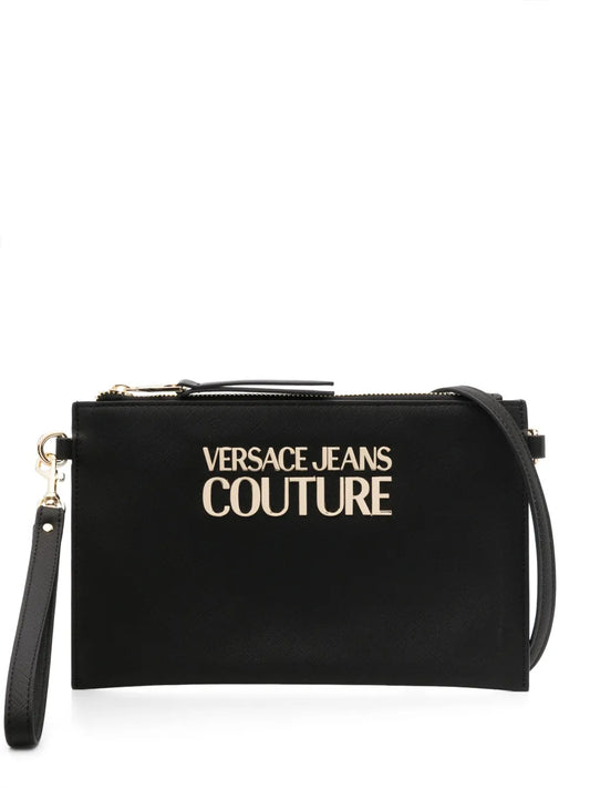 Versace Jeans Couture logo plaque detail clutch bag
