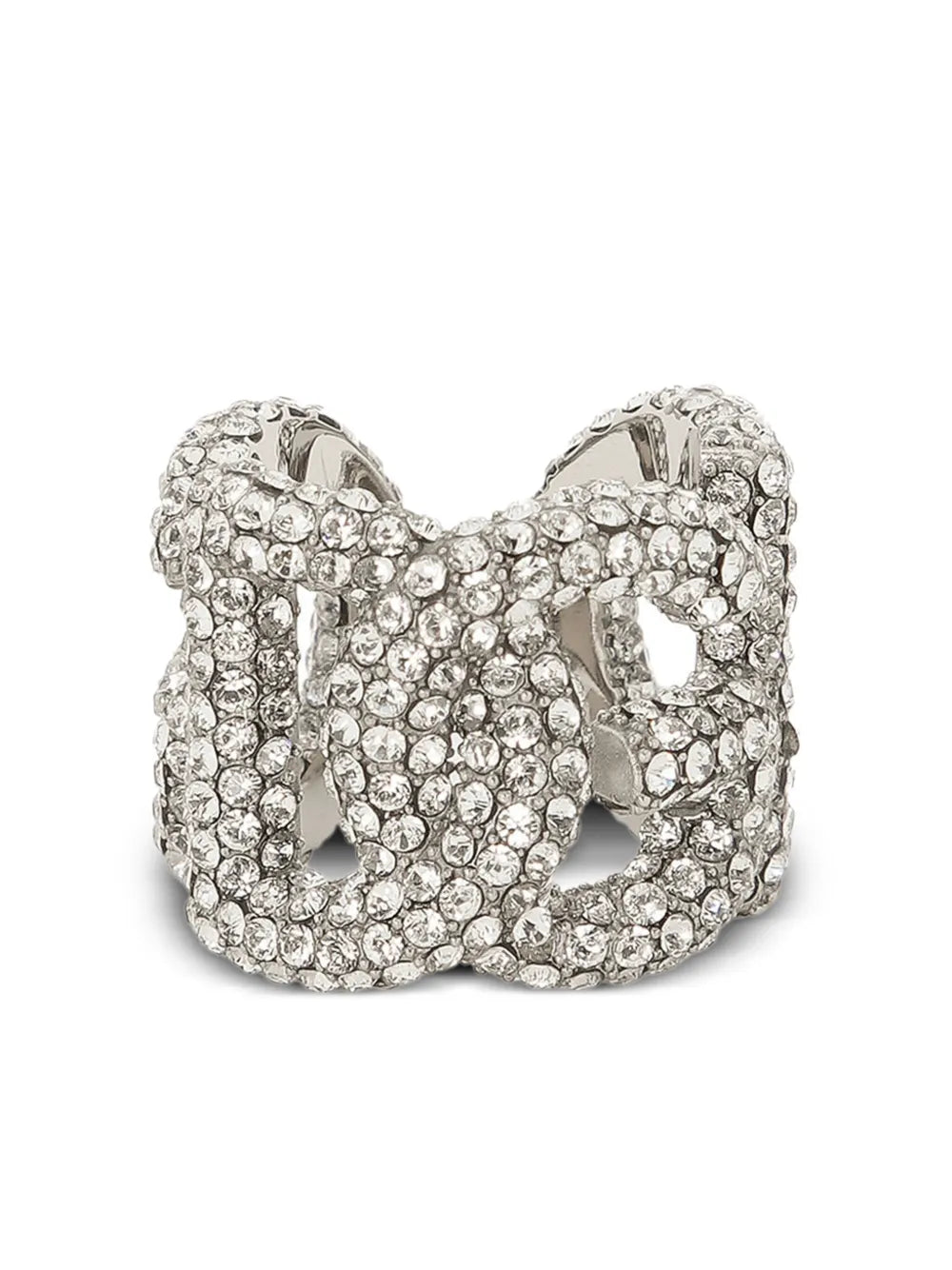 Dolce & Gabbana logo crystal embellished ring