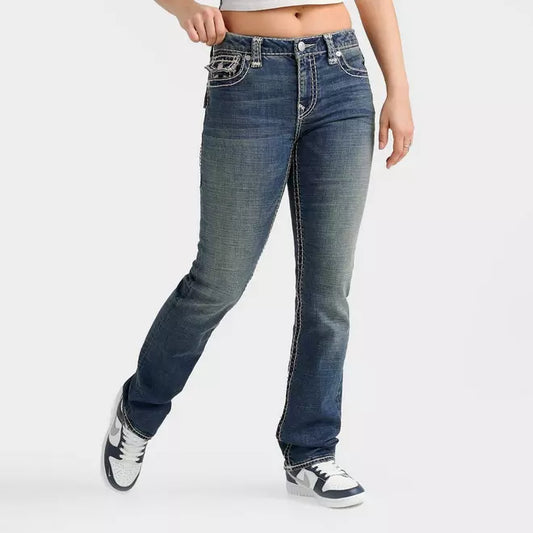 Women's True Religion Billie Super T Mid-Rise Straight Jeans