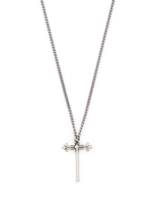 Emanuele Bicocchi cross pendant polished finish necklace