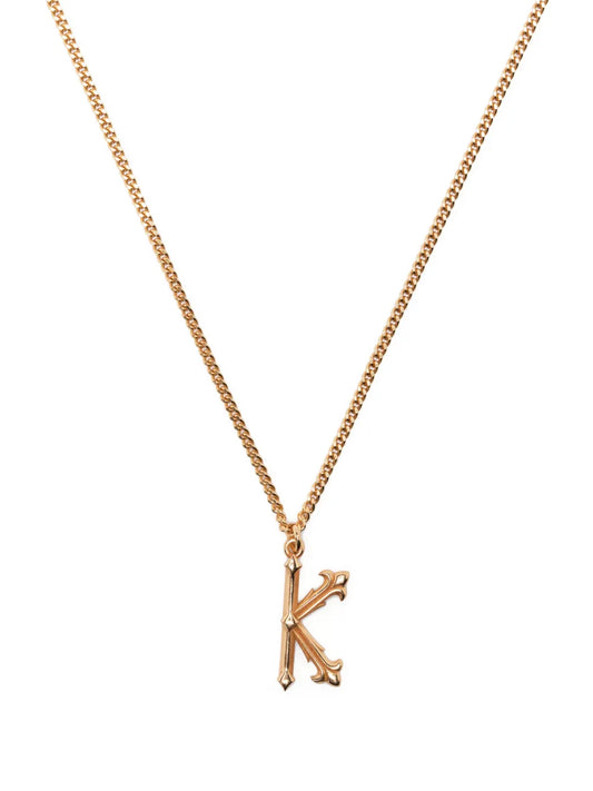 Emanuele Bicocchi K letter pendant necklace