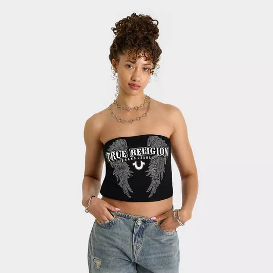 Women's True Religion Crystal Wing Ribbed Tube Top