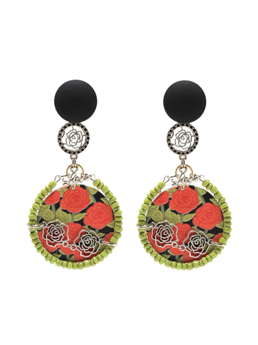 Amir Slama Love floral print earring