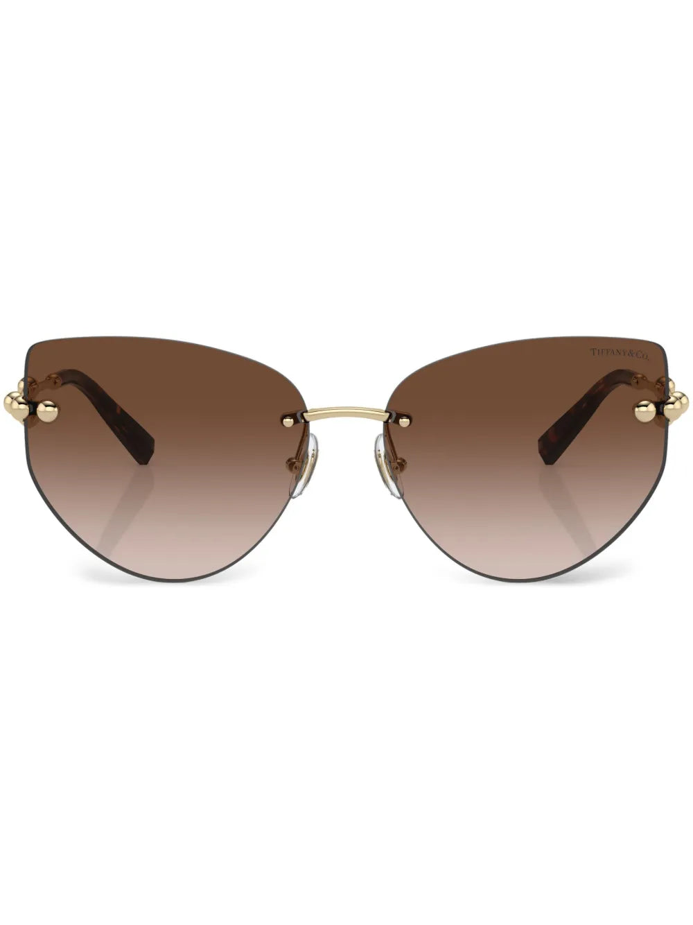 Tiffany & Co Eyewear logo engraved cat eye frame sunglasses