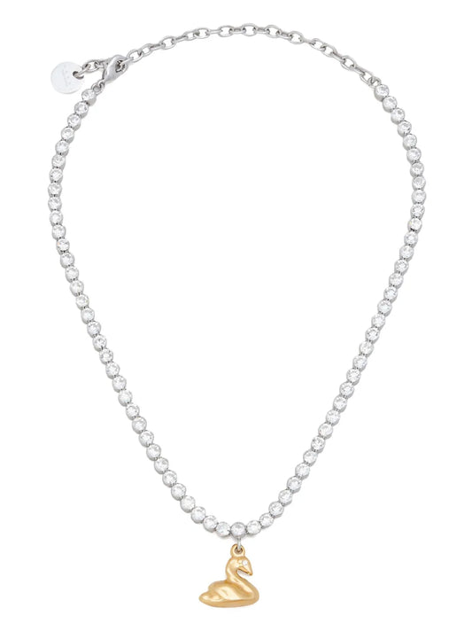 Marni charm detail crystal necklace