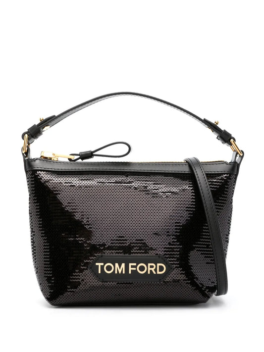 TOM FORD logo plaque sequin tote bag
