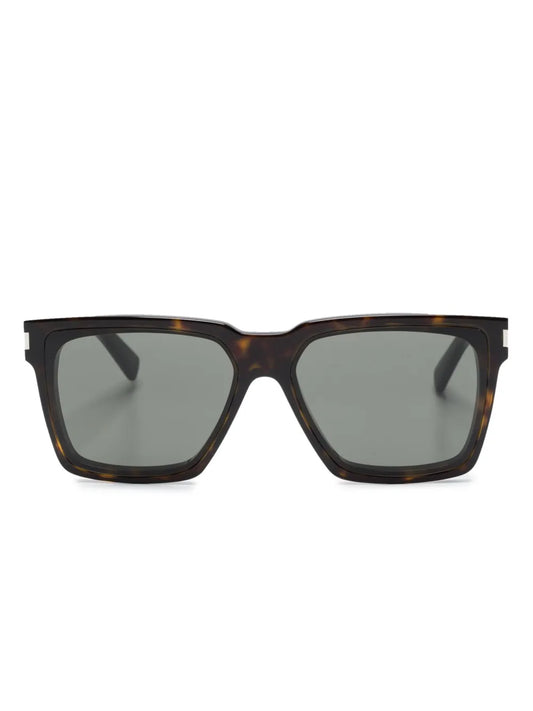 Saint Laurent Eyewear tortoiseshell effect square frame sunglasses