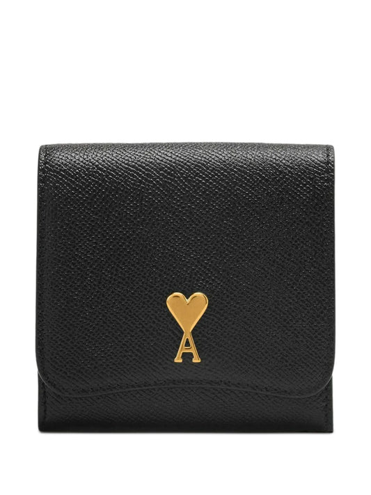 AMI Paris Paris Paris compact leather wallet