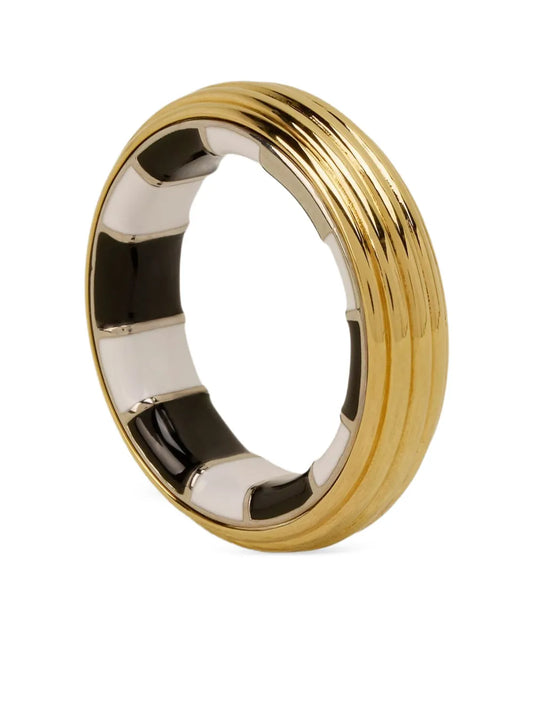 AMI Paris Lineami ribbed ring