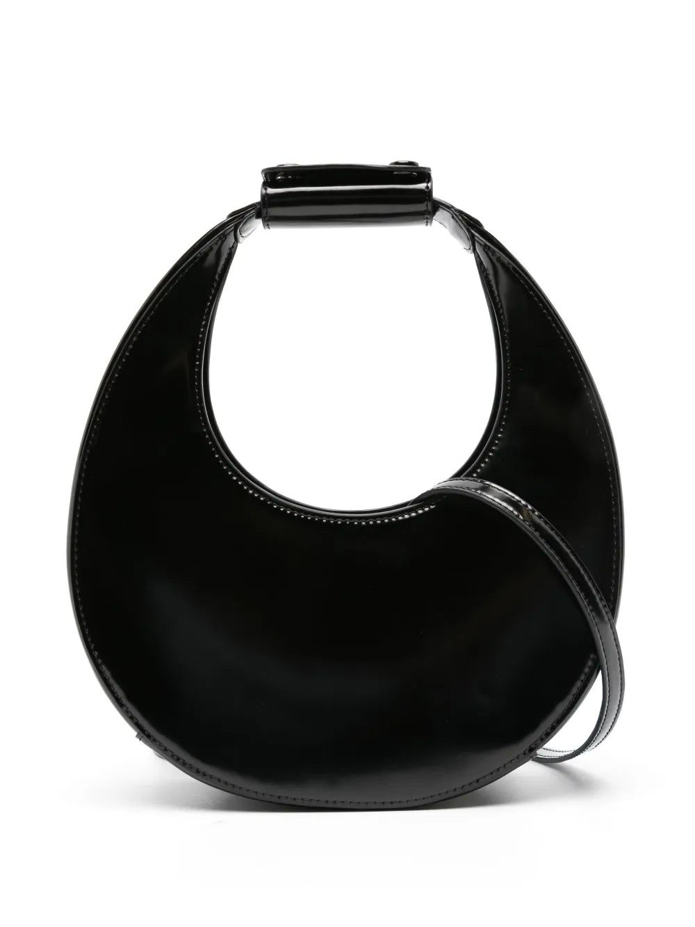STAUD mini Moon patent leather bag
