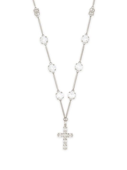 Dolce & Gabbana crystal embellished cross pendant necklace
