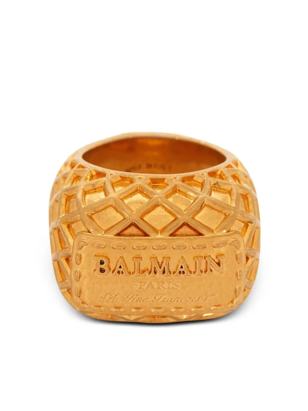 Balmain Signature embossed finish ring