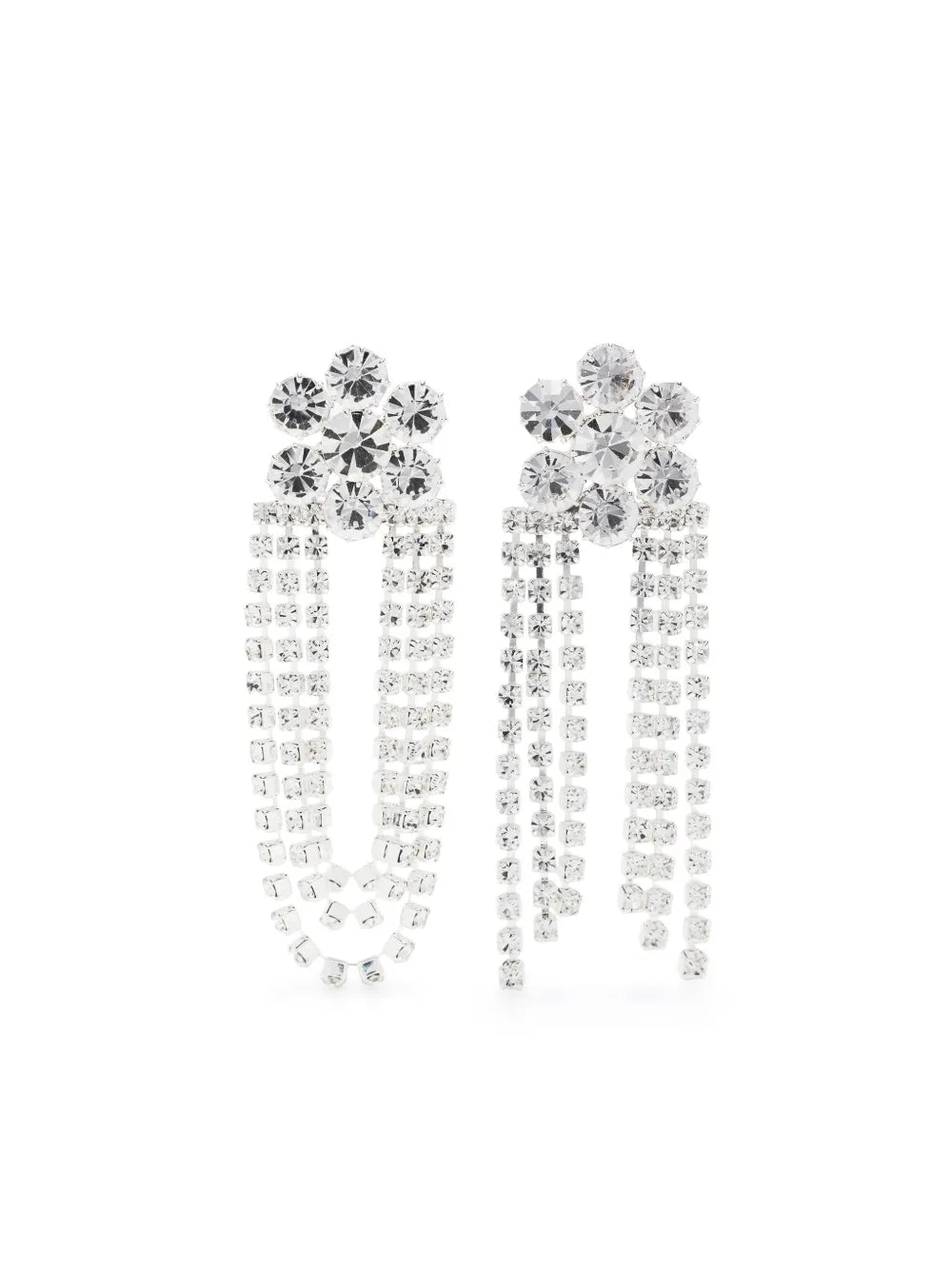 Magda Butrym asymmetrical crystal drop dangle earrings