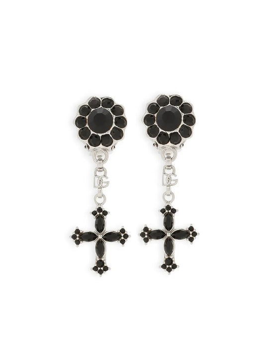 Dolce & Gabbana cross pendant clip on earrings